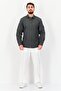 Men Slim Fit Washed Long Sleeves Casual Shirt, Grey - 4