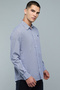Solid Shirt with Classic Collar and Long Sleeves - 5