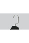 Wooden (Lama Silver Hook) Bar Hangers for Shirts and Trousers, Black Color, 12 Pieces - 3