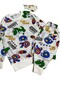 Boy's Cotton Piece Fabric White Color Captain America Patterned Sleeping Band Long Sleeve Transitional Pajamas - 5