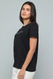 Embellished T-Shirt with Crew Neck and Short Sleeves - 2