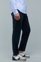 Solid Slim Fit Pants with Button Closure - 4