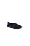 104 Women's Black Buckled Macramé Knitted Loafers Shoes - 2