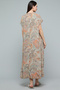 Paisley Patterned Nightie with V-Neck and Short Sleeves - 6