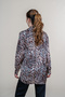 Women's Summer Coffee Blouse Oversize Pattern Long Sleeve Satin Shirt Daily Casual Stylish 70018 - 2
