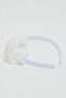 Girl's White Bow Headband - 2