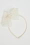Girl's Ivory Bow Headband - 2