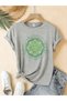 Women's Mix Printed Crew Neck Regular Fit Oversized T-Shirt