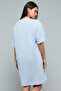Stitch Print Nightdress with Crew Neck and Short Sleeves - 5