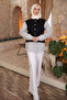 Black Sleeve and Skirt Shirt Paneled Modal Sweat - 5