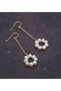 Gold Color Pearl Z Chain Detail Earrings Special Design - 2