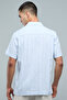 Textured Shirt with Revere Collar and Short Sleeves - 4