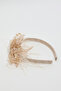Girl's Beige Embellished Headband - 2