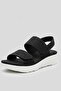 Women's Black Stone Banded High Heel Sole Sandals -C5 - 3