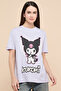 Kuromi Print T-Shirt with Crew Neck and Short Sleeves
