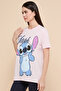 Stitch Print T-Shirt with Crew Neck and Short Sleeves - 4