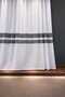 Tulle Curtain with Strappy Herringbone Detail |   Anthracite |   1X3 Dense Pleat |   No Ironing Required Stylish Design |   Modern Living Room Curtain