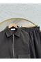 Anife Zippered Skirt with Bellows Detail on the Front Cupra Set-Mf256 Dark Brown - 3