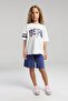 100% Cotton Lu Oversized Pocketed Girls' Shorts Pajama Set