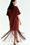 Fringe-trimmed dress