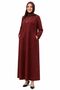 Women's Crew Neck Full Crystal Two Yarns Batal Hijab Dress