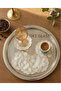 6 Linen Fabric Embroidered Coffee Side Cocktail Napkins & Coasters Serving Napkins - 5