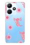 Infinix Hot 30I Compatible Pink Axolotl Patterned Transparent Phone Case
