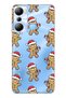 Infinix Hot 20I Compatible Gingerbread Patterned Transparent Phone Case