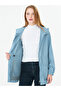 Women's Hooded Adjustable Waist Unlined Raincoat - 3