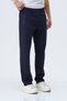 Light Navy Blue Men's Two Thread Pa Cotton Sweatpants Regular Fit Zippered Casual Sports Pants - 6