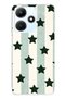 Infinix Hot 30I Compatible Striped Star Patterned Transparent Phone Case