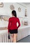 Rebica Bi̇si̇klet Yaka Yanlari Büz Ruched Un Sleeves Stylish T-Shirt Bluz - 7