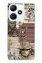 Infinix Hot 30I Compatible Western Patterned Transparent Phone Case