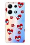 حافظة هاتف شفافة متوافقة مع هاتف Infinix Note 30 من نوع Hearted Evil Eye منقوش