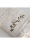 Leyna Hand Face Towel Women's 100% Organic Cotton Hand Embroidered Cream 50X90 cm - 5