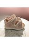 Baby Girl Flower Detailed Velcro Fastener Sandals Pink