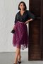 Women's Stylish Belt Piece Elegant Lace Detailed Asymmetrical Cut Lace Skirt