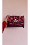 Purple Floral Long Strappy Clutch - 4
