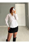 Premium Padded Shoulders Belt Detail Poplin Shirt - 2