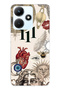 Infinix Hot 30I Compatible Astro Symbolic Collage and 111 Energy Patterned Transparent Phone Case
