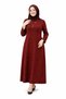 Women's Crew Neck Full Crystal Two Yarns Batal Hijab Dress - 2
