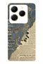 حافظة هاتف شفافة متوافقة مع Infinix Hot 40i Vintage Newspaper Collage منقوش