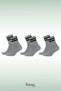 3 Pairs of Unisex Cotton Striped College Tennis Socks - 2