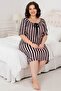 Women's Plus Size Ripped Buttoned Pocketed Long Dress Nightgown - 2
