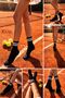 3 Pairs of Unisex Cotton Striped College Tennis Socks - 3
