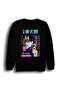 Jojo's Bizarre Adventure Jotaro Kujo Anime Printed Unisex 100% Cotton Crew Neck Black Sweatshirt
