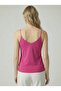 Women's Fuchsia V-Neck Rope Strap Blouse Nj59 - 4