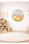 Cute Animals and Nature Themed Children's Room Wall Sticker Set - 6