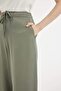Linen Blend Palazzo Trousers Wide Leg Three Pockets Regular Waist Basic Standard Length (25 Sp) - 4