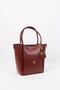Claret Red Women's Shoulder Bag Gold Detailed Daily Stylish Tote Bag - 2